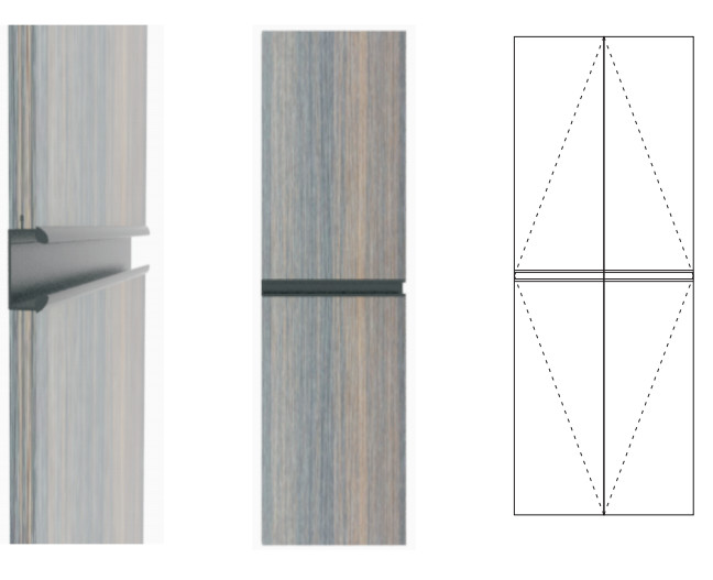 347mm 397mm G Shaped Cabinet Aluminium Edge Handle Custom Furniture Hardware