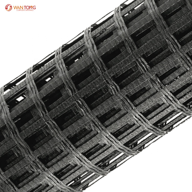 White Polyester Geogrid Reinforcement for Ground Stabilization in Civil Engineering