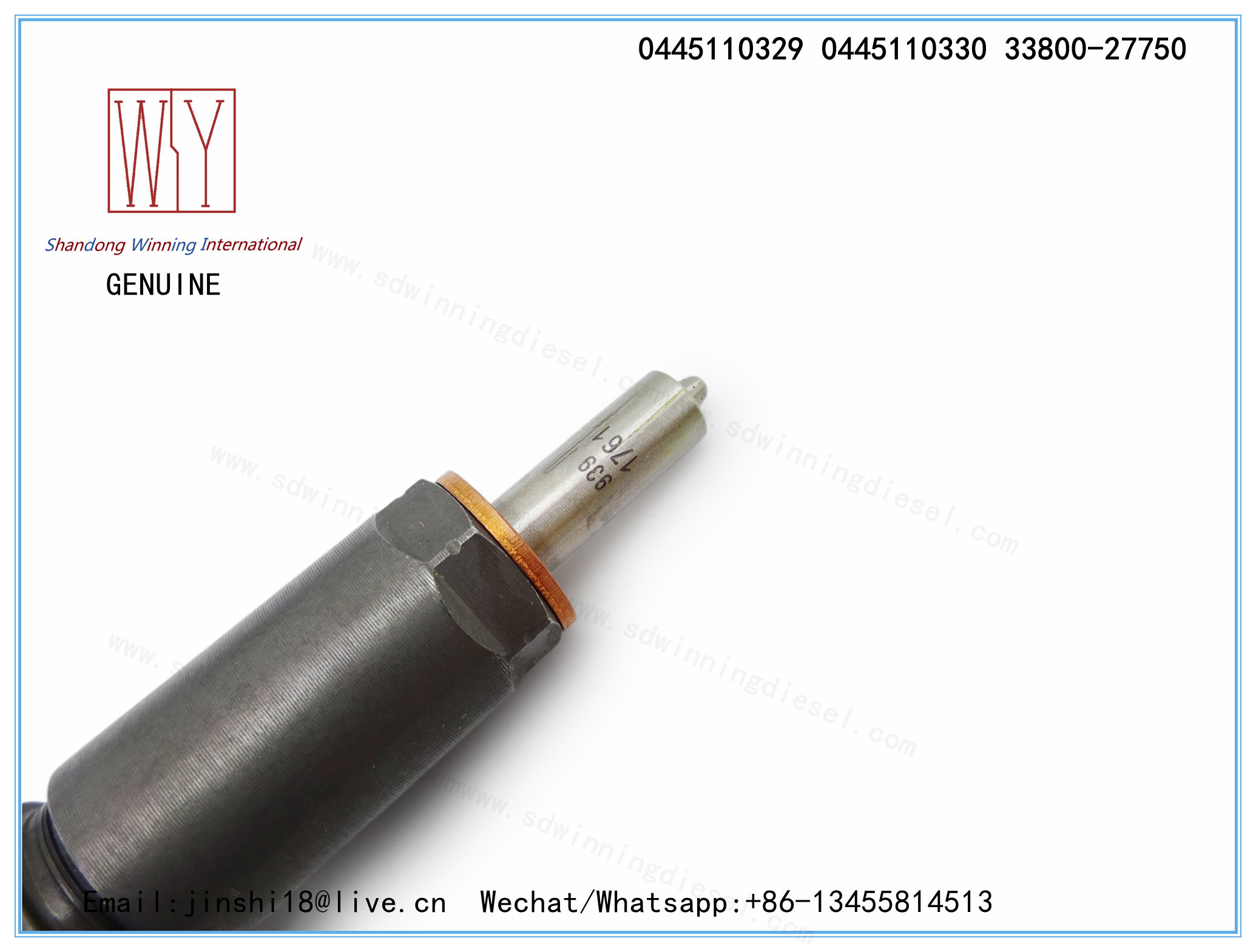 BOSCH GENUINE AND BRAND NEW DIESEL FUEL INJECTOR 0445110329 0445110330 33800-27750 FOR HYUNDAI SANTA FE D-ENGINE,VGT 2.2