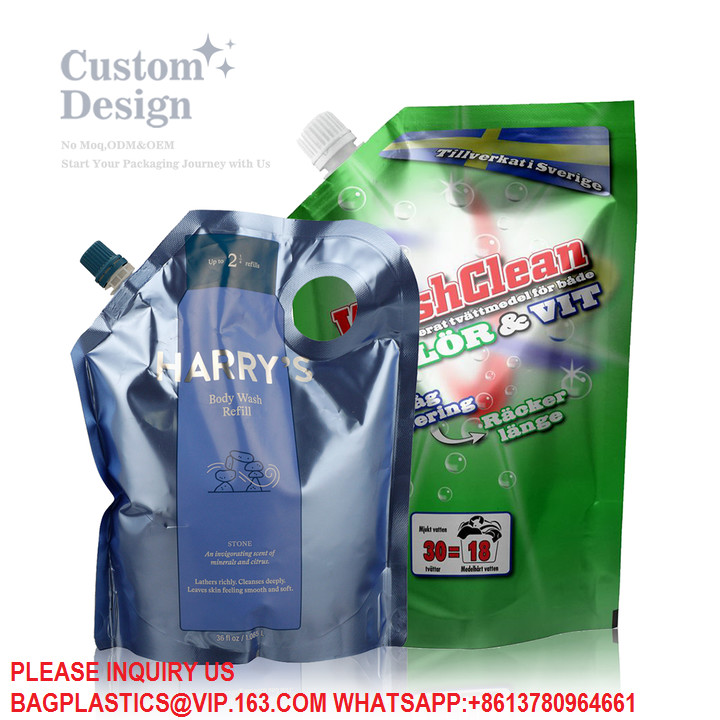Eco Transparent Travel Bag Custom Beer Beverage Food Grade Transparent Clear Spout Pouch