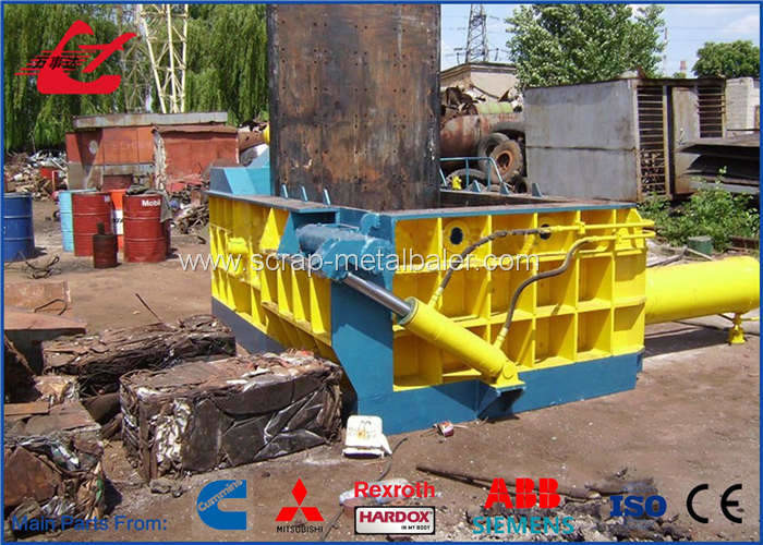 Electrical Control Non Ferrous Metals Hydraulic Scrap Baling Machine Turn Out Model