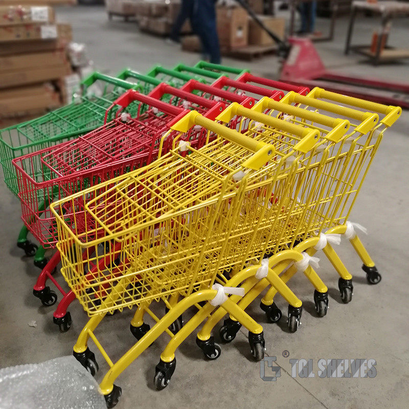 Chrome Plated Kids Shopping Cart , 30L Mini Supermarket Trolley ODM