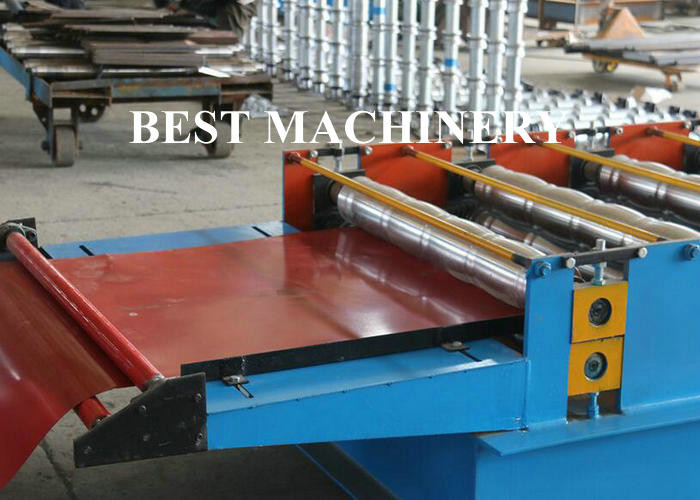 Color Steel Glazed Tile/Brick Tile/Q Tile Making Machine PLC Control 4-6m/Min Speed