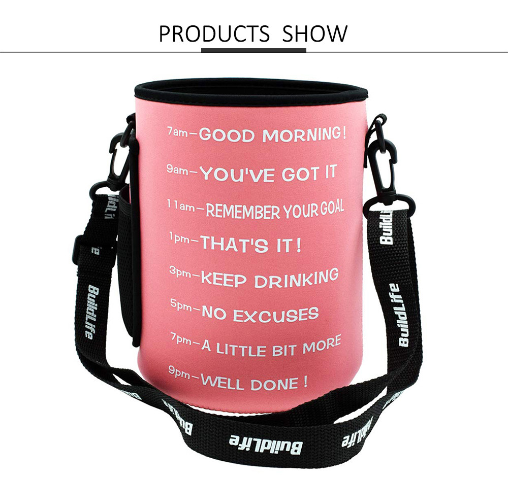 Adjustable Shoulder Strap Neoprene Bottle Sleeve For Hiking