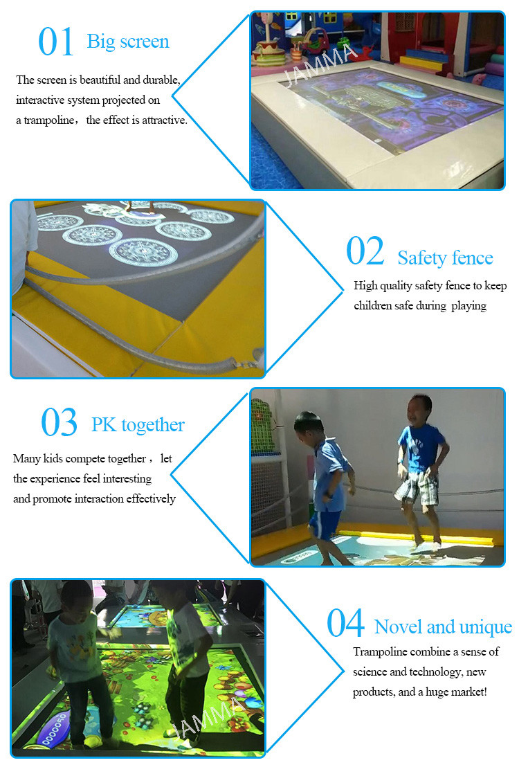 Trampoline Interactive Floor Projector Indoor 30 Games 1 Computer Integrated Host