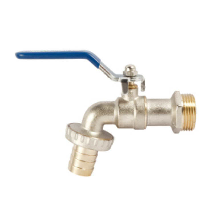 Sanitary Zinc Alloy Brass Bibcock Valve Euro Type For Washing Machine