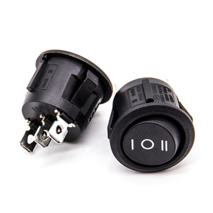 On Off On 3 Position 3 Pins Round Rocker Switch 6a 250vac 10a 125vac