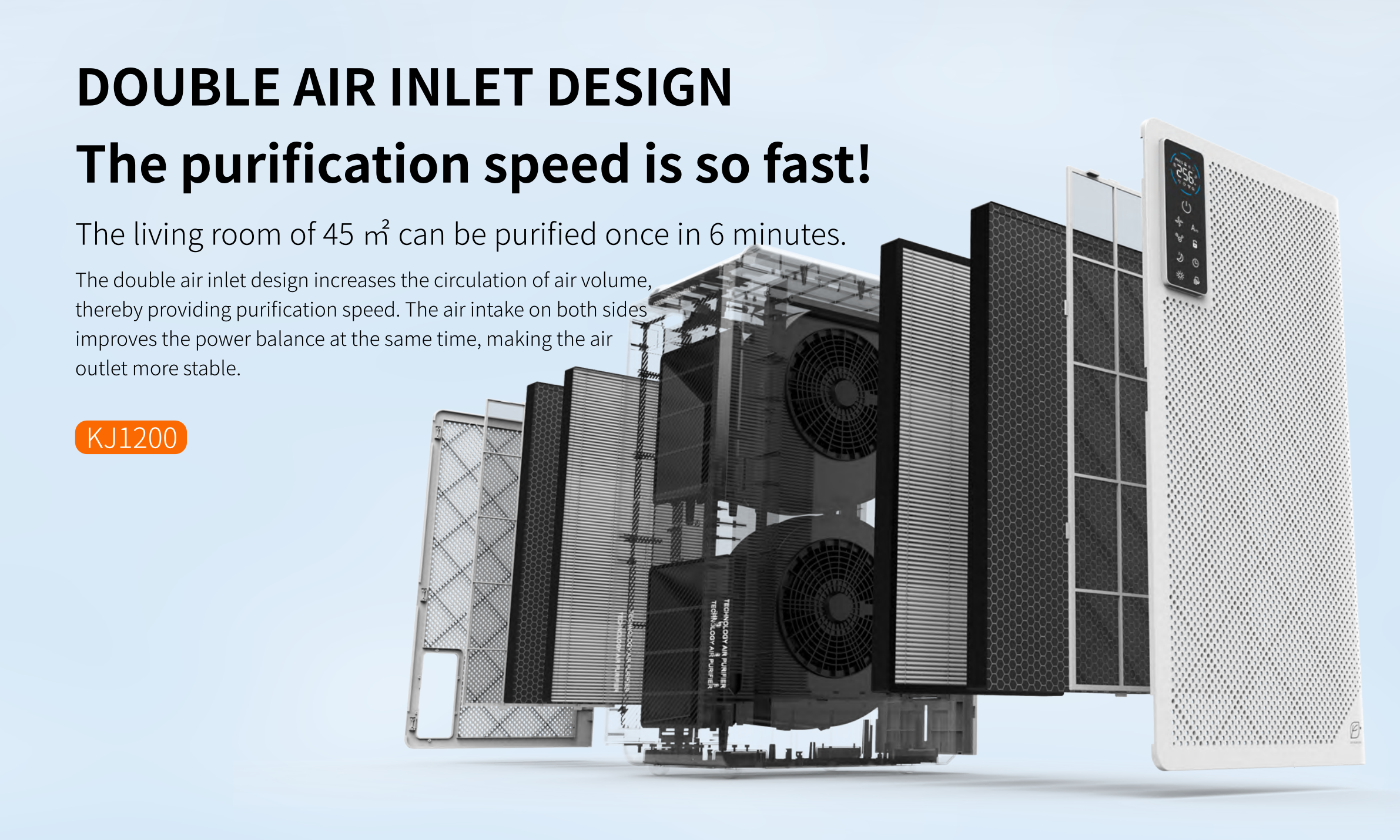 Homefish 2.8L Commercial Wall Mounted UV Air Purifier 1400m3/H