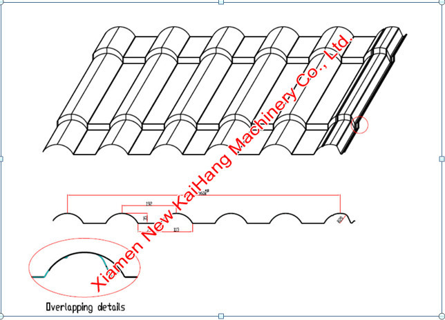 Metal Roof Glazed Tile Roll Forming Machine , Roof Tile Manufacturing Machine