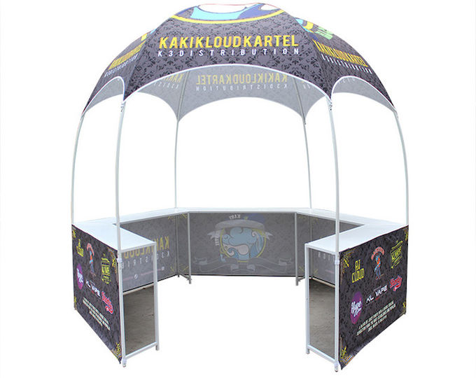 Outdoor Advertising Star Tent Waterproof PU Coated 600D Oxford 3*3M Singe Pole Fire Resistant With Sublimation Printing