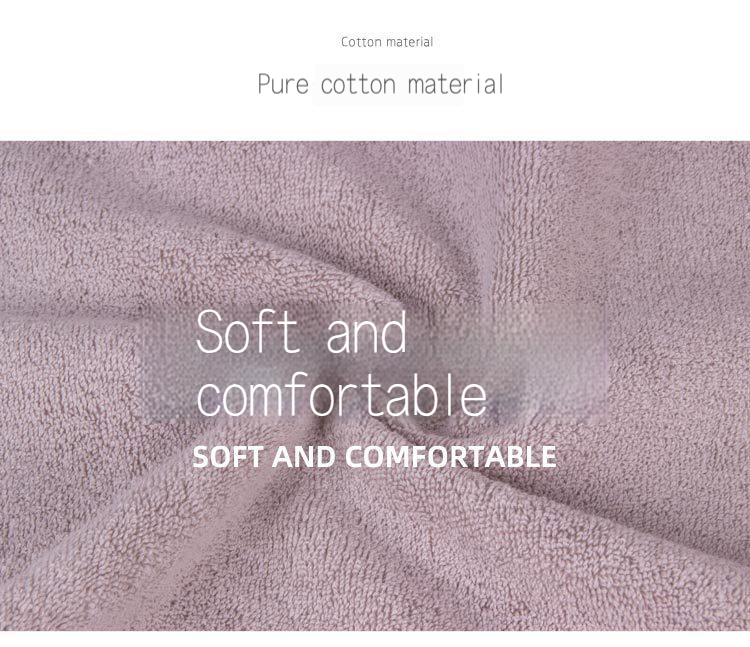 Pure Color Pattern Combed Cotton Luxury Bath Hand Face Towels for All Ages and Genders
