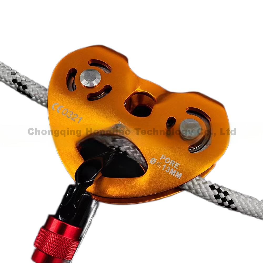 Climbing Double Pulley Heart Shaped High Altitude Transport Cable Crossing Gear