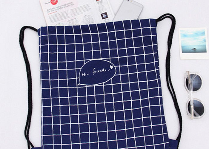 Dual-use travel backpack bag drawstring student creative printing cloth bag