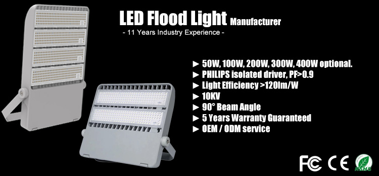 24000lm High Lumen LED Flood Lights 200W For Sports Lighting