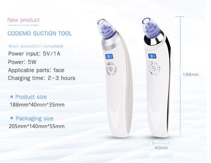 Low Noise Electric Blackhead Remover Blackhead Extractor Tool Fast Charging