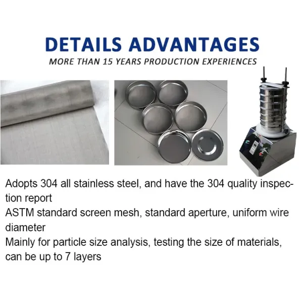 High Frequency Lab Sieve Shaker 300mm Laboratory Sieving Machine