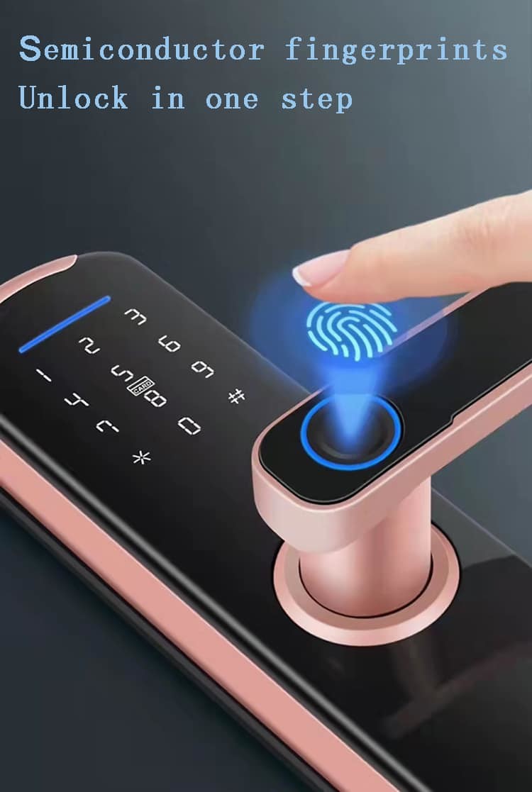 Tuya Smart Lock Home Digital Card App Controlled Door Lock Biometric Fingerprint Door Lock