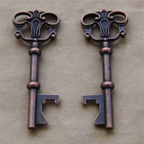 Die casting antique key shape beer bottle opener, innovative wedding favor,