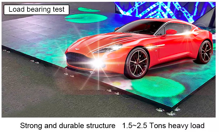 HD Interactive Lighted Floor Panels Led Display Tiles P3.9 Indoor Fixed Installation