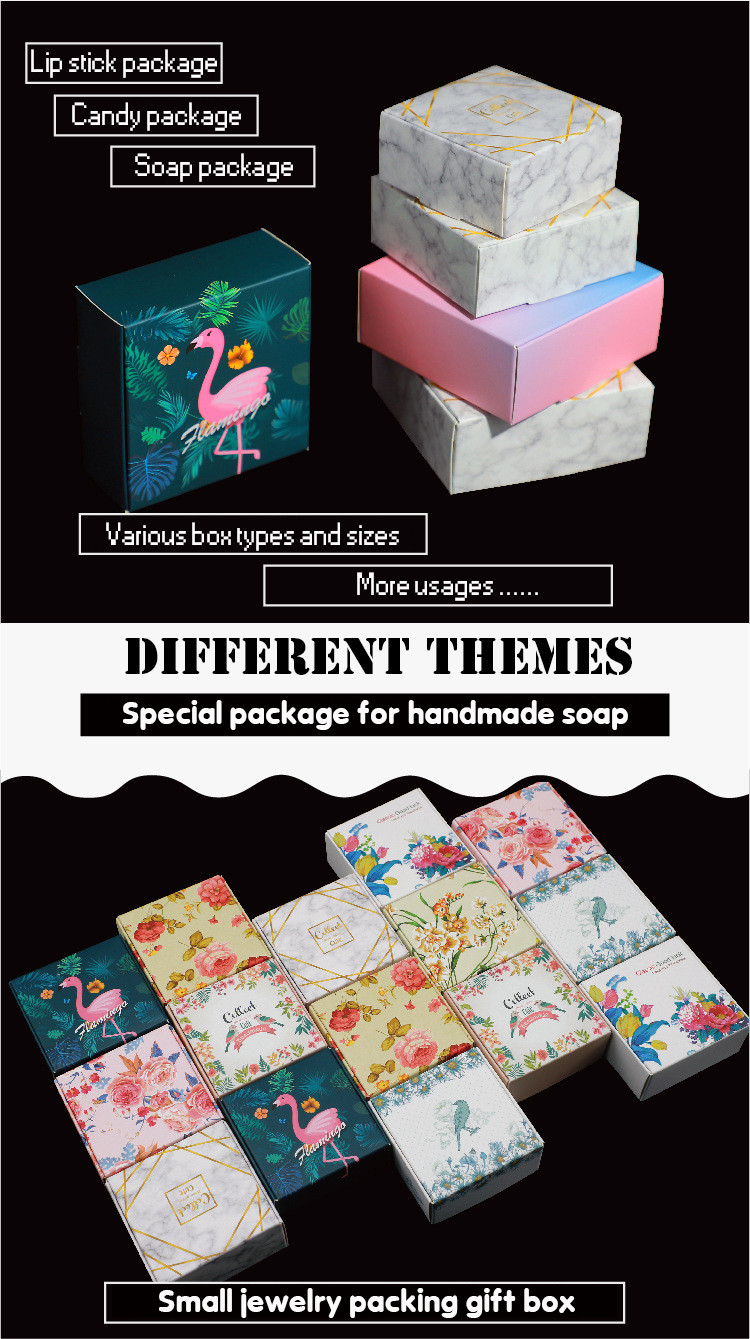Luxury Small Recyclable Folding Packaging Box Coated Paper Mixed Color