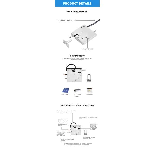 Custom Electromagnetic Latch Lock SPCC Self Service Parcel Locker Lock