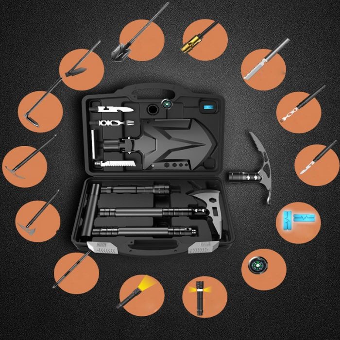 Outdoor Aluminum Alloy Emergency Survival Tool Kit