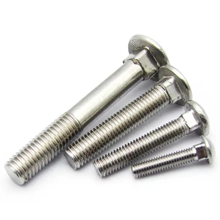 DIN 603 2205 2507 Stainless Steel Square Neck Carriage Bolts Flat Head Bucket Coach Bolt