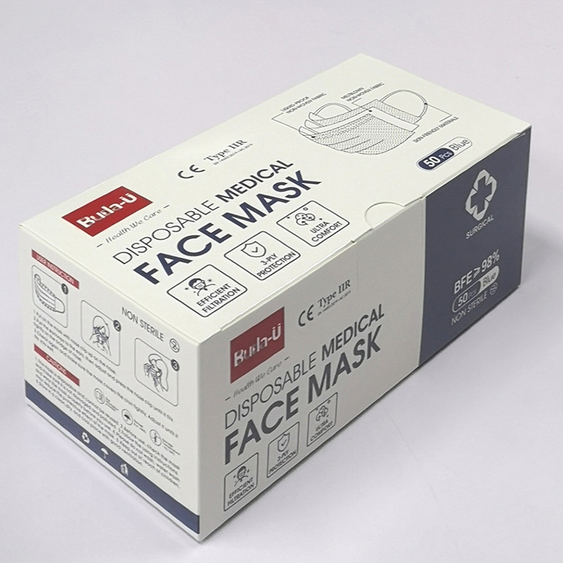 EN14683 Face Mask , 3PLY Surgical Face Mask , BFE≥98% Type IIR Face Mask , Hospital Surgical Use Mask