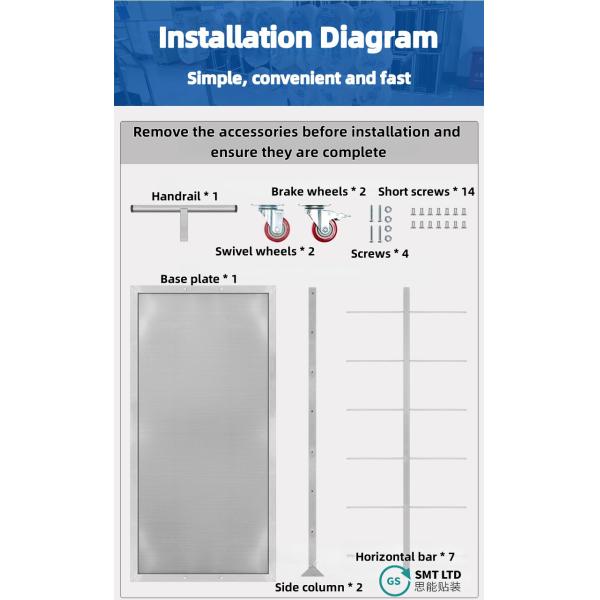 SMT ESD Reel Storage Shelving Rack Trolley Cart