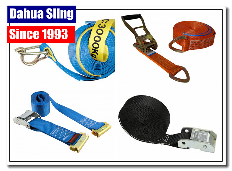 Cam Buckle Tie Down Straps , Car Transporter Ratchet Straps Commercial Grade