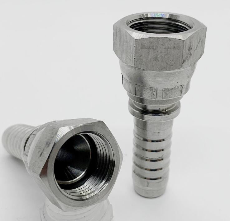OEM High Quality PT NPT Bsp Jic Stainless Steel Hydraulic Flexible Hose Fittings