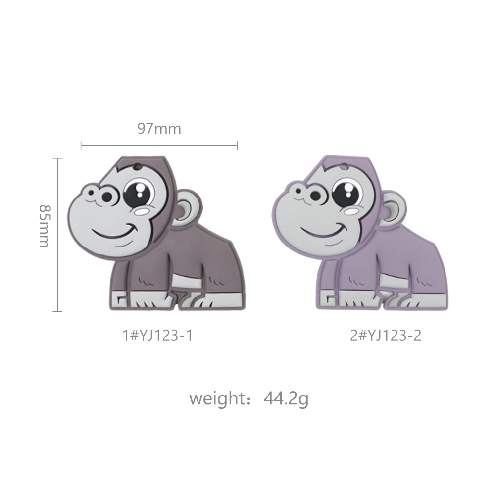 Customized Logo Silicone Baby Teether Chewable With Cow Fox Owl Shape