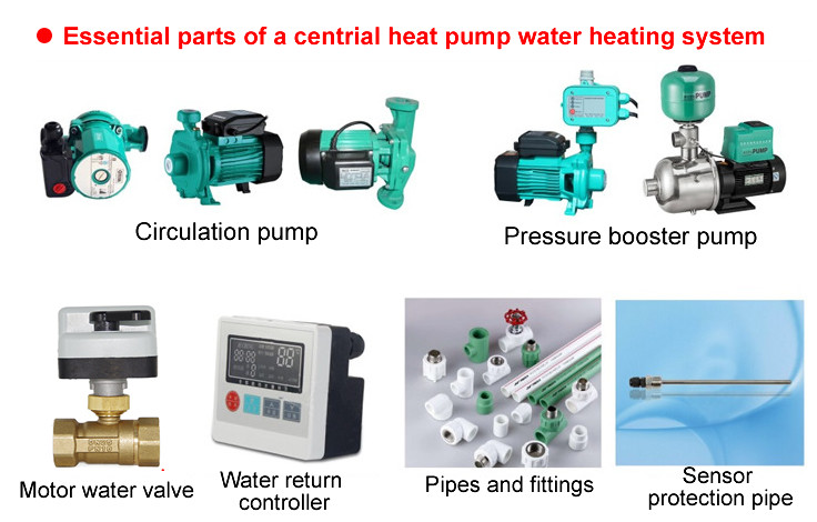 Golden Color Commercial Heat Pump Water Heater 5 KW Heating Capacity