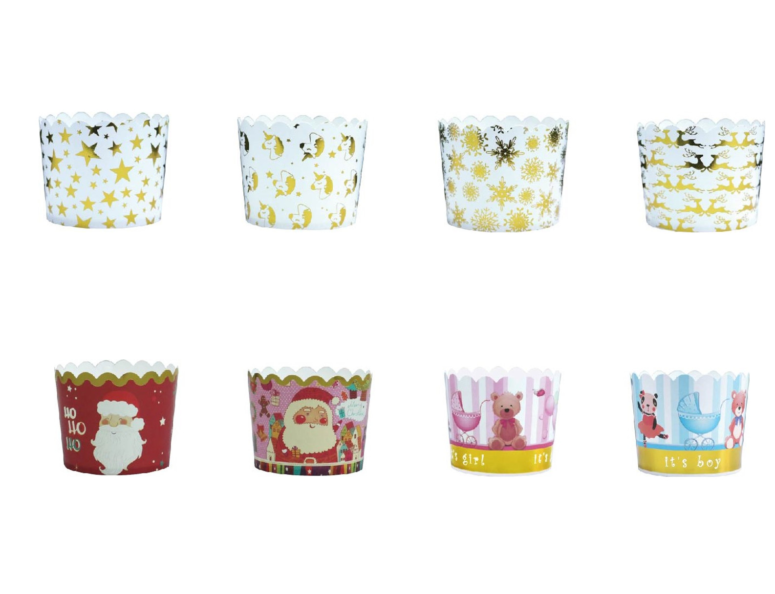 Hot sale decorative muffin wrapper food grade baking cups paper cupcake case free samplechristmas cupcake liners