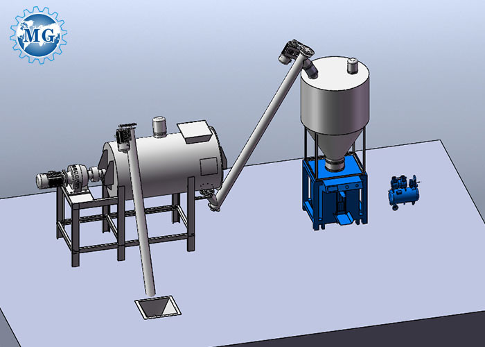 5T / H Simple Sand Cement Additives Dry Mix Plant With Valve Packing Machine