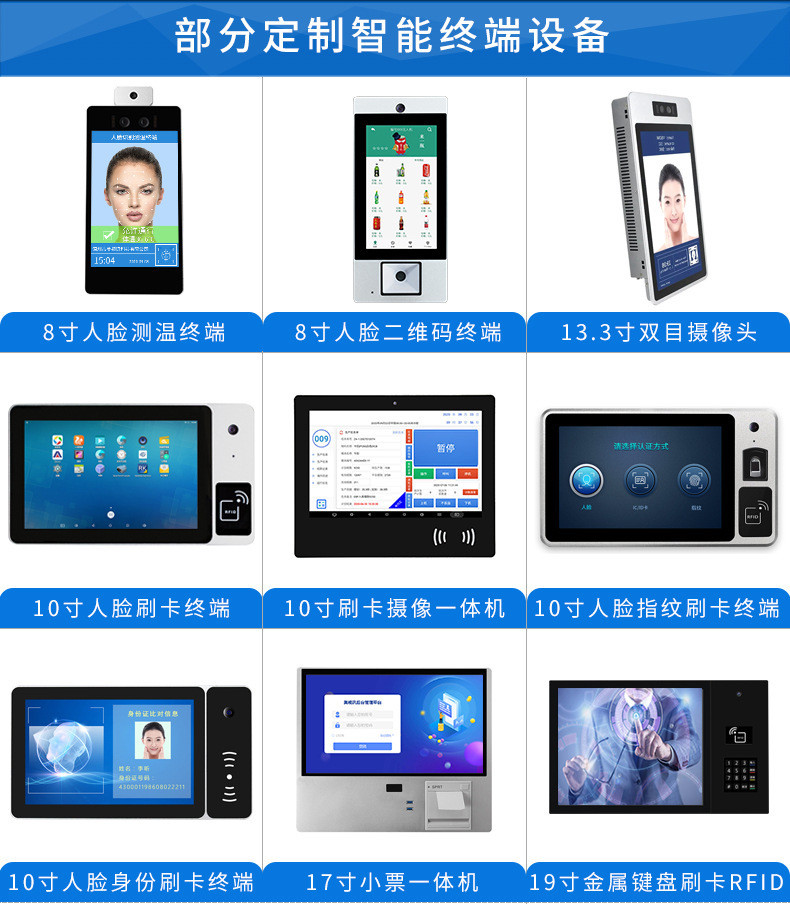 Industrial 10.1 Inch IPS Touchscreen Android PC Station With Webcam RFID NFC Reader MIC Fingerprint