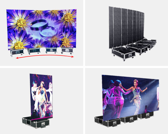 Mobile Totem LED Display Video Wall , Commercial Flexible LED Video Display Panels