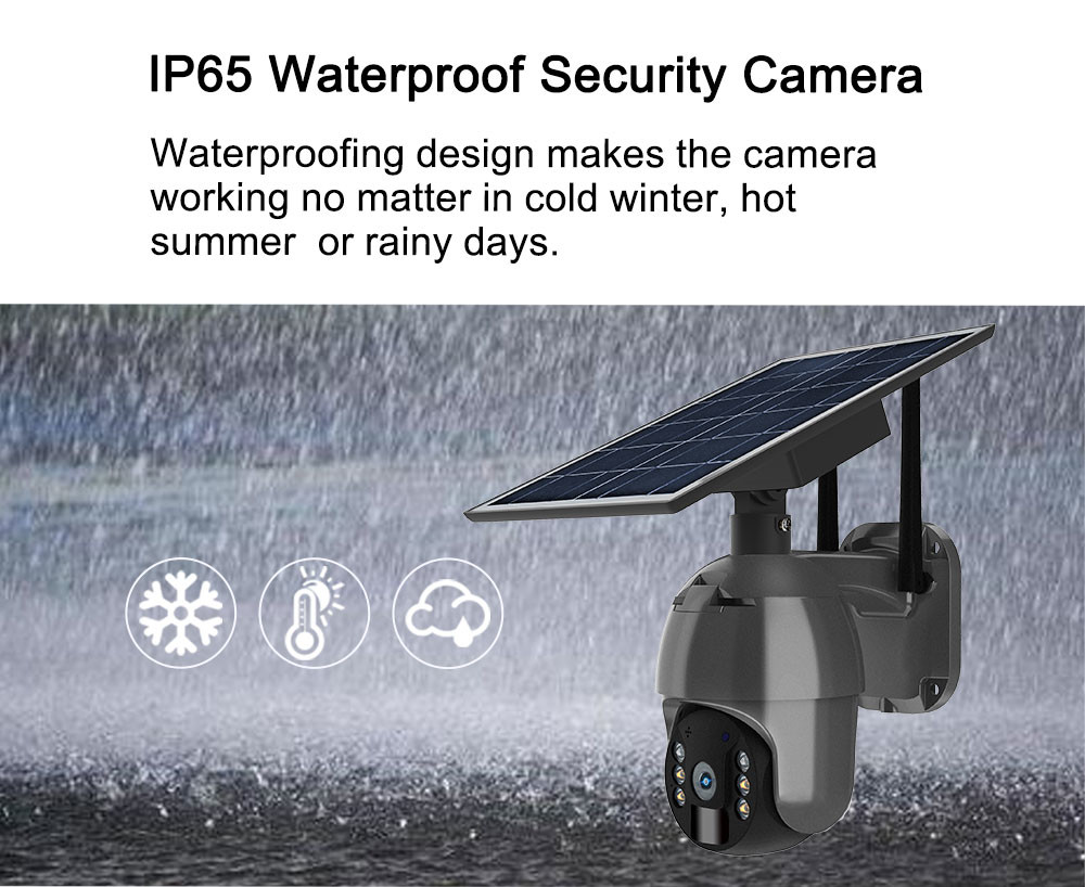 2K 4MP 8W Solar Panel CCTV Camera Rechargeable Battery Camera H.265