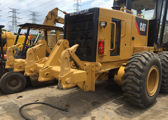 Second Hand Motor Grader Cat 140K With Ripper Original Color Yellow And Black