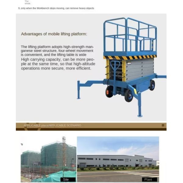 Self Propelled Electric Hydraulic Scissor Lift Aerial Work Platform for Construction Works