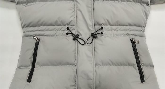 Padded Hooded Drawstring Jacket Womens Long Lightweight Puffer Coat