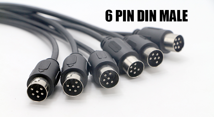 OEM Factory S Video Audio Shield Male to Male Female 3 4 5 6 7 8 9 10 13 PIN MIDI DIN Extension Cable