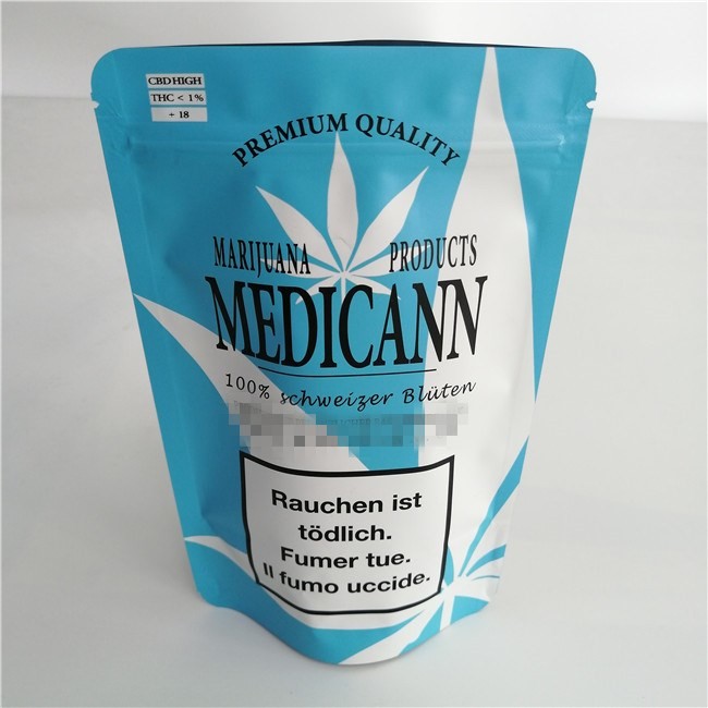 Gravure Printing Stand Up Bags Smell Proof For Sherbinskis Bacio Gelato Weed Leaf