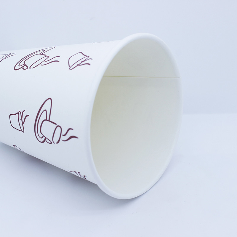 Custom Takeaway Eco Friendly Paper Coffee Cups With Lids For Hot Drinks 12oz