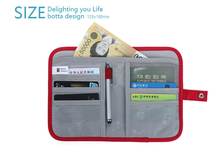 Security Travel Wallet Bag , Passport Bag For Travelling Multiple Colors