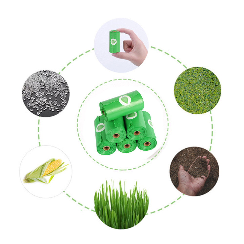 Pet Garbage Bag Biodegradable Materials Poop Pickup Dog Poop Bag Capsule Dispenser
