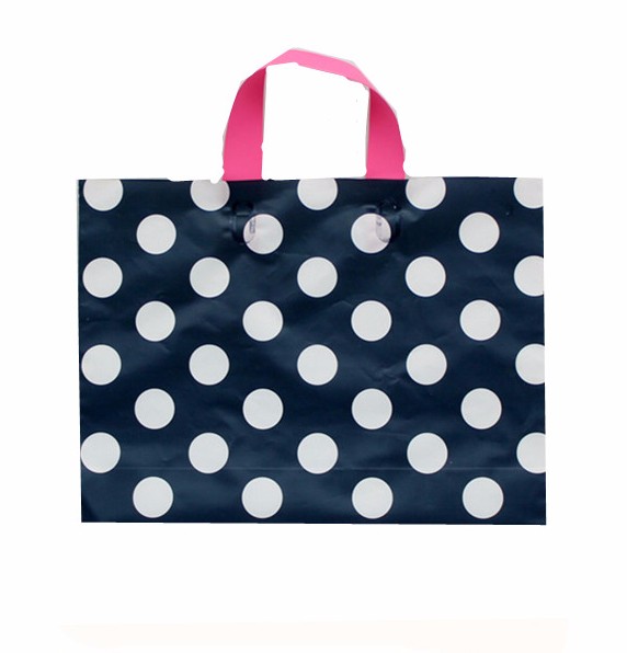 LDPE / HDPE Plastic Custom Logo Reusable Shopping Bags For Stationery Store
