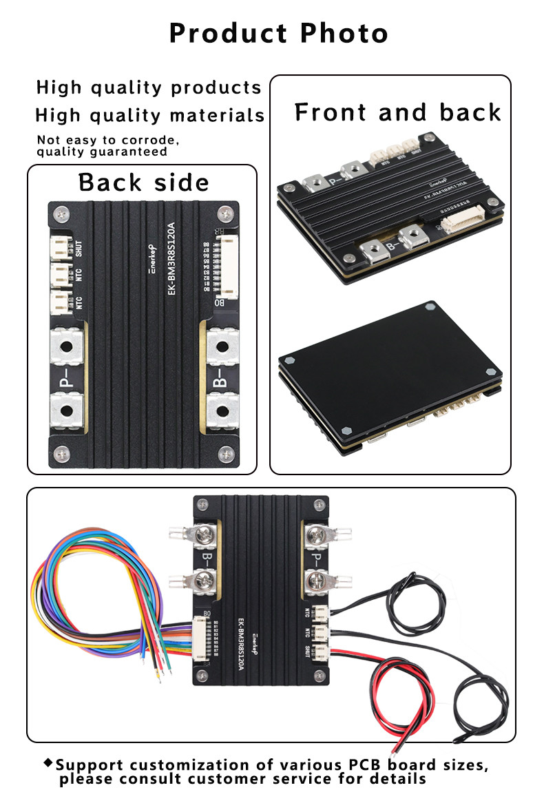 Enerkey 120A Continuous Discharge 4S BMS Lithium Battery Protection Board for Solar Street Lights