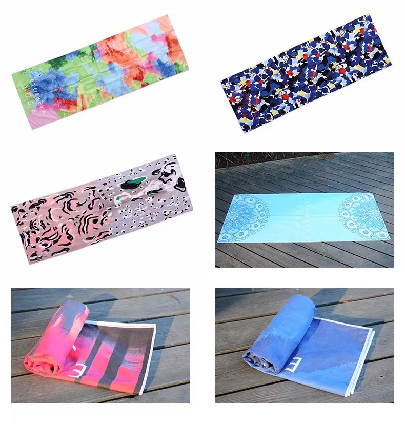 Non Slip Large Microfiber Beach Towels 65*185cm Printable Non Skid Yoga Towel