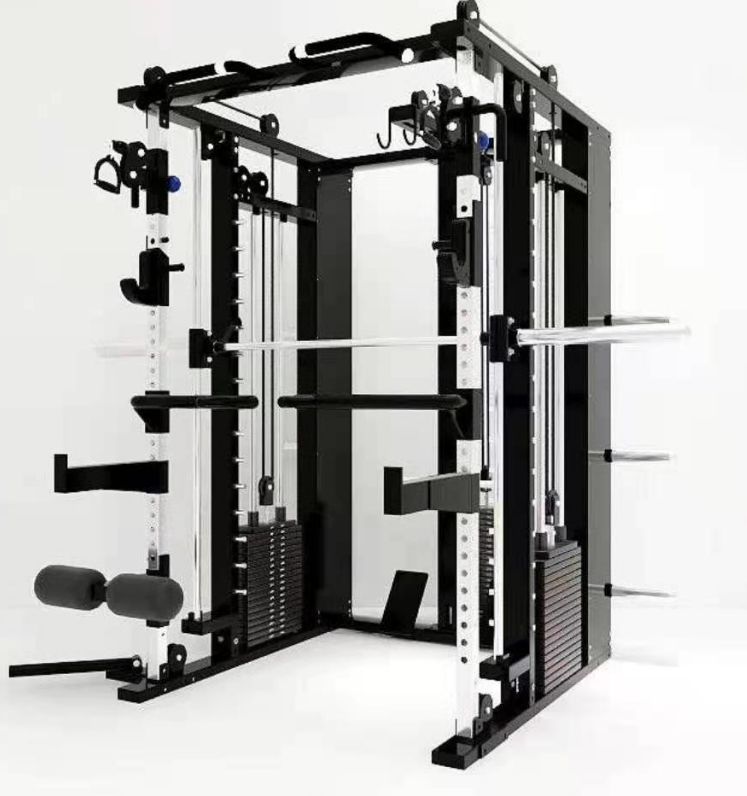 Commercial Indoor All in One Fitness Equipment Power Rack Smith Machine Multi Functional